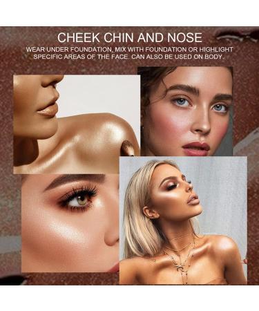 SACE LADY Liquid Highlighter Set - Rose Gold & Champagne Shimmer | Ultra-Smooth Illuminator for Face & Body - Buy Online on GoSupps.com