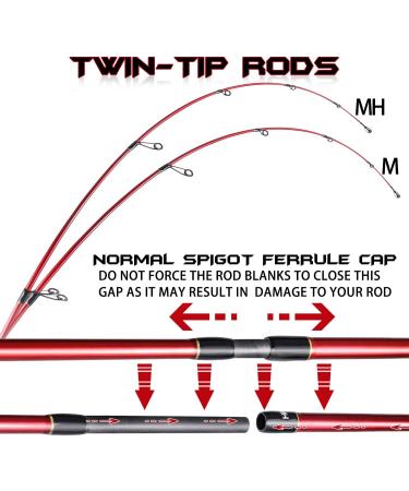 Soougayilang Fishing Rod 2.1m - 30 Ton Carbon Fiber Baitcasting & Spinning Rod for Freshwater & Saltwater | Tournament Quality with 2 Tips for Bass Fishing - Buy Online on GoSupps.com