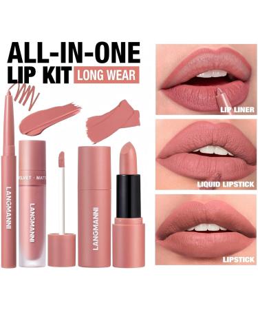  PCC PTYXIS Lipstick set 3-in-1 set of matte velvet lipsticks waterproof and long-lasting quickly shaping the lip contour (#3 72g) - Buy Online on GoSupps.com