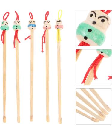 Cleaning Tools 5pcs Wood Ear Pick Oriental Bamboo Ear Cleaning Spoon Cute Chinese Doll Ear Cleaning Spoon Ear Scraper Wax Removers Cleaning Tool Random Color Doll 1 - Buy Online on GoSupps.com