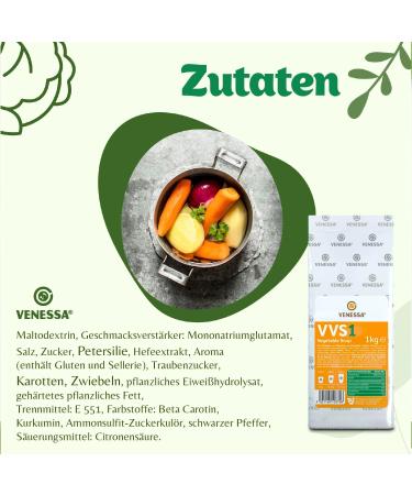 VENESSA VVS1 Vegetable soup 10 x 1 kg Fresh and fine Natural vegetable taste Soluble without lumps Suitable for all coffee machines Vending offices authorities - Buy Online on GoSupps.com