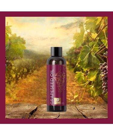 Pure Grapeseed Oil for Skin Care - Cold Pressed, Moisturizing Carrier Oil with Vitamin E for Anti-Aging, Dry Skin & Hair - 100% Natural - Buy Online on GoSupps.com