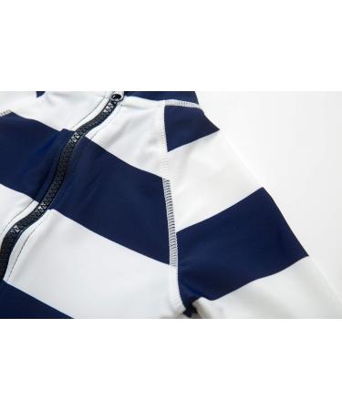 Bonverano Baby Boys Swimsuit/Sunsuit UPF 50+ Sun Protection with Sun Hat - Navy Stripe | 9 Months - Buy Online on GoSupps.com