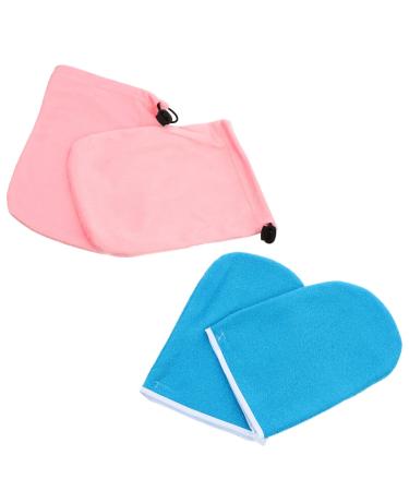 FRCOLOR 2 Pi ces Prot ge-mains Chauffe-cire Couvre-mains De Paraffine Pour Soin Des Mains 25.5x18x0.1cm