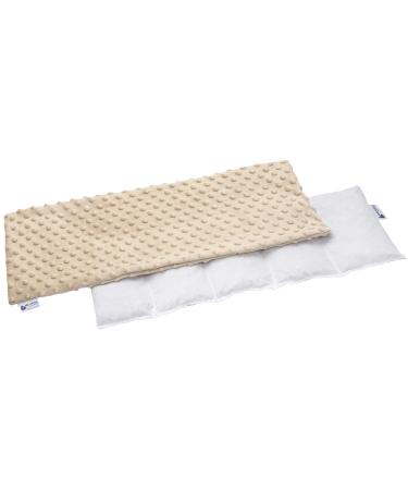 Medi Partners Kirschkernkissen 60x20cm 800g Minky 5 chambers grain pillow large eco nature warming pillow cold therapy removable connection (beige) minky beige