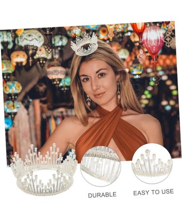 Fashion Headwear Baroque Pearls Headpiece for Women Princess Crowns Rose Gold Headband Wedding Pearl Headband for Wigs Wedding Crown Prom Crown Hair Accessories Bride Wedding Dress 15*15*8.5cm Silver - Buy Online on GoSupps.com