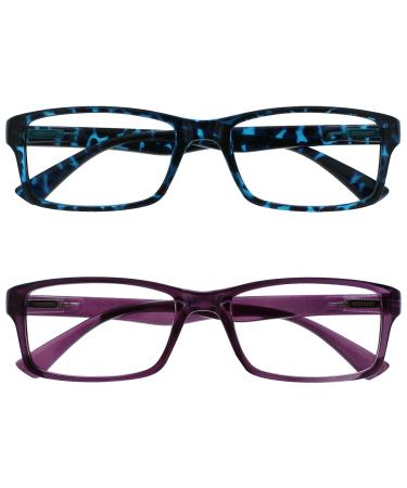 The reading glasses do blue Schildpatt & purple readers value 2 Pack men uvr2092bl_p +3.00 blue Schildpatt & purple +3.00 dioptries