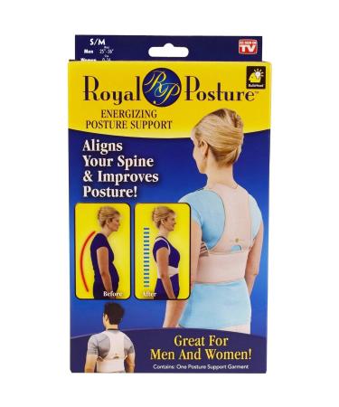 Royal Posture by BulbHead (S/M) - The Amazing Back Support Belt that Aligns Your Spine Posture Corrector Brace Small / Medium (25" - 36" waist).