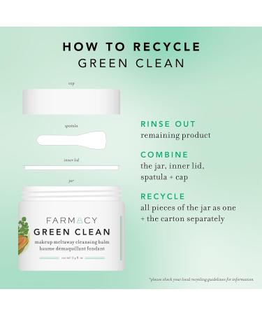 Farmacy Green Clean Makeup Melting Cleansing Balm - Travel Size 1.7 oz (Echinacea) | Natural Makeup Remover | International Shipping - Buy Online on GoSupps.com