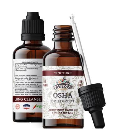 Organic OSHA Tincture - Quit Smoking Liquid - Natural Lung Detox - OSHA Alcohol Free Drops - Quit Smoking Aid - Made in USA - Herb Lung Cleanse for Smokers 2 Fl Oz 2 Fl Oz (Pack of 1)