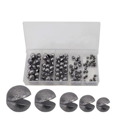Avlcoaky Fishing Weights Sinkers Assortment, 110pcs Round Split Shot Fishing Weights Freshwater, Removable Fishing Line Weights