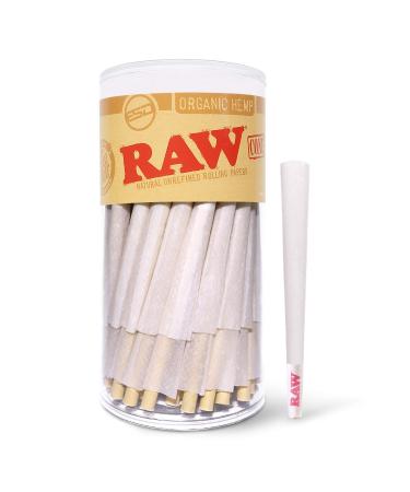RAW Cones Organic King Size | 100 Pack | Pure Hemp Pre Rolled Papers with Tips Included - Buy Online on GoSupps.com
