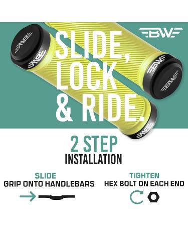 BW Chainline Grips: Dual Lock-On MTB Bike Handlebar Grips in Blue - Buy Online on GoSupps.com