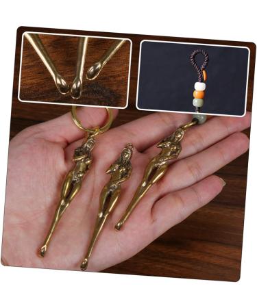 Zerodeko 3pcs Brass Ear Pick Keychain Tools - Handcrafted Micro Mini Spoon Set for Ear Cleaning and Decoration - Unique Gift Idea - Buy Online on GoSupps.com