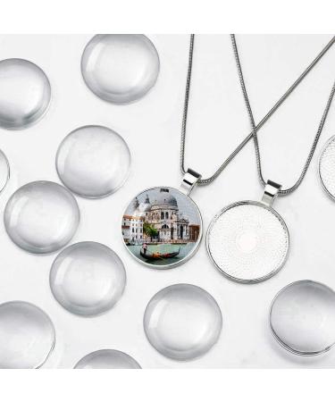 50mm Clear Glass Cabochons - 25PCS Dome Round Cabochons for Jewelry Making & Crafts - Buy Online on GoSupps.com