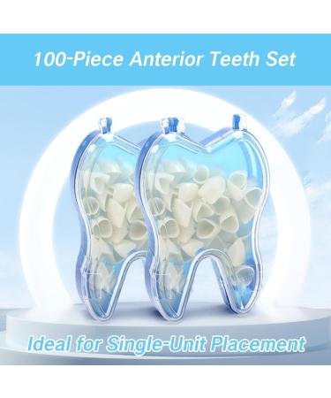 YAFIYGI 100Pcs Tooth Caps for Broken Tooth Mixed Sizes Dental Crowns Kit Temporary Teeth Covers Front Cap Adults Temporales Crown Repair for Smile Decoration White - Buy Online on GoSupps.com