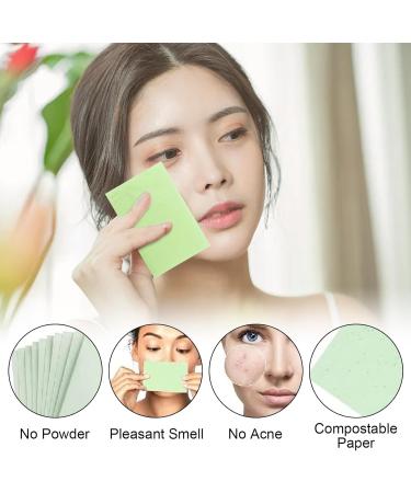 Green Tea Blotting Paper - 100 Sheets for Oily Skin, Oil Control Film for Sports & Travel - 6cm X 9cm - Buy Online on GoSupps.com