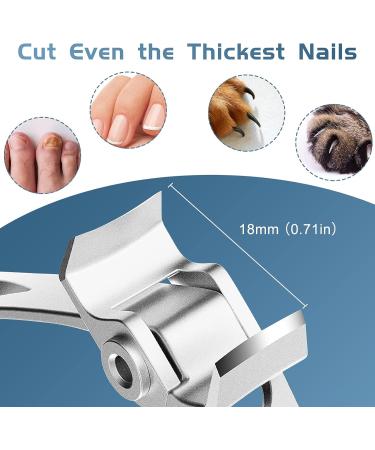 Professional Thick Nail Clippers for Men - Wide Jaw Opening, Sharp Toenail Cutter with Catcher | Durable Heavy Duty Fingernail & Toe Nail Clipper for Seniors - Buy Online on GoSupps.com