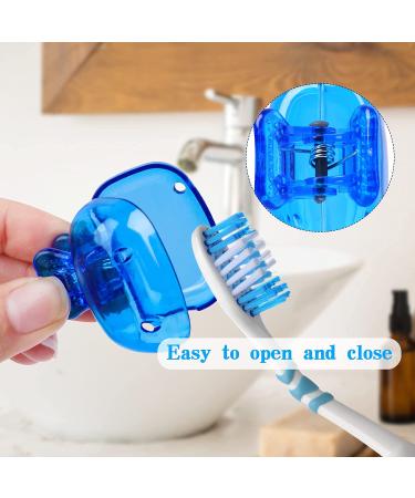 Eaezerav Toothbrush Head Cover Cap 4 Pack - Protects Toothbrushes for Travel & Home Use - Red, Blue, Clear, Grey - Buy Online on GoSupps.com