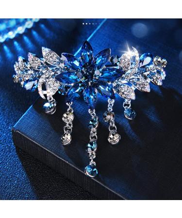 Hairpin Crystal Hair Clip Vintage Rhinestone Hair Clips Bridal Crystal Hair Barrettes Rhinestone Barrette Vintage Rhinestones Hair Clip Vintage Hair Clips Large Headgear Alloy Miss Inkblue colour - Buy Online on GoSupps.com