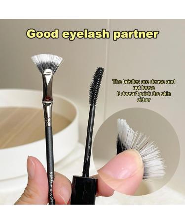 Mascara Fan Brush | Ergonomic Angled Eyelash Brush | Eyelash Eyebrow Brush Lash Wand Brush Tool Eye Shadow Brush Eye Lashes Makeup Tools Eye Shadow Brush for Lower Lashes - Buy Online on GoSupps.com