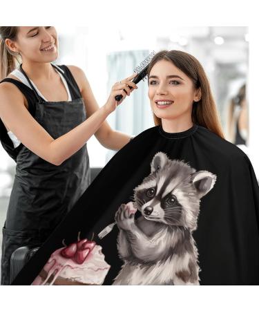 Raccoon and Cake Adult Barber Cape | Professional Hairdresser Cutting Apron for Men & Women Shop Now - Buy Online on GoSupps.com