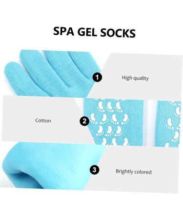 POPETPOP spa Gel Gloves Gel Ankle Socks Foot Heel Protector Gel Heel Sleeves Moisturizing Toe Socks moisturizing Gel Gloves Cosmetology kit spa Socks Gel Socks Skin Care Silicone Socks Miss medium - Buy Online on GoSupps.com