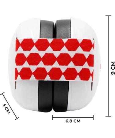 FROLIKA Baby Ear Defenders - Red & White Infant Ear Protection Earmuffs for Noise Reduction - Buy Online on GoSupps.com