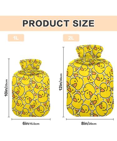 2L Rubber Hot Water Bottle with Cover - Pain Relief & Heating Bag for Children and Adults - Buy Online on GoSupps.com