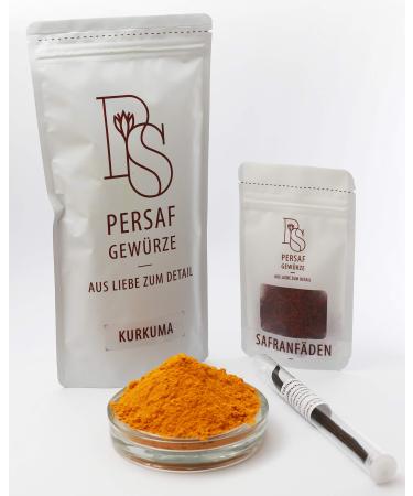 1 kg organic turmeric powder from Madagascar from Persaf i free: 1 vanilla bean & 0.5g saffron i particularly high turmeric content i de- ko-006 controlled biological cultivation & fair trade 1 kg (4 Pack)