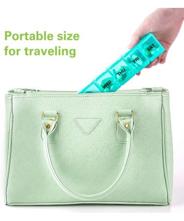 BUG HULL Extra Large Weekly Pill Organizer 2 Pack - XL 7 Day Pill Box for Vitamins, Medicine & Supplements - Travel Friendly Pill Case - Buy Online on GoSupps.com