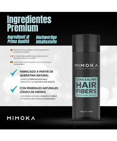 Mimoka Scattered Hair Powder - 100% Natural Microfibers for Hair & Beard - Gray - Non-Perceptible Solution for Men & Women - 30g - Buy Online on GoSupps.com