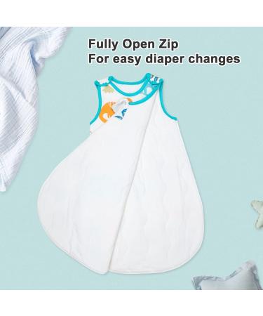 MOEMOE BABY 2.5 Tog Dinasours L Sleep Bag 12-18 Months | Winter Wearable Blanket Cotton Toddler Sack | Sleeveless Baby Sleeping Bag 85 cm - Buy Online on GoSupps.com