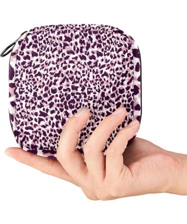 Leopard Print Menstrual Cup & Pad Storage Bag - Pink Sanitary Napkin Pouch | Feminine Product Organizer for Period Supplies - Color 10 - Buy Online on GoSupps.com
