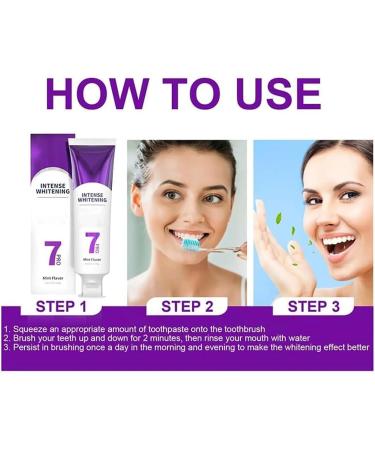 NQNFWCRJ 7 Pro Strong Whitening Toothpaste Probiotic Whitening Toothpaste Deep Cleaning Toothpaste Fresh Breath Toothpaste Get a Brighter Smile - Buy Online on GoSupps.com
