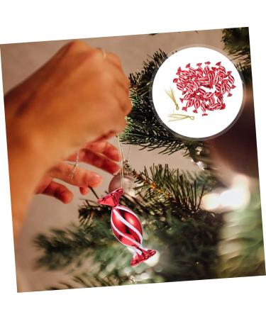 Lurrose Christmas Lollipop Decoration 60 Pcs Christmas Red Yule Gifts Red Ornament Lollipop Ornament Peppermint Lollipops Peppermint Canes Holiday Cane Filler Christmas Tree - Buy Online on GoSupps.com