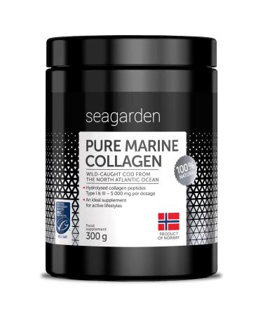 Seagarden Pure Marine Collagen Powder (Type I & III)|Wild-Caught Arctic Cod|Skin Hair Muscles Joints Bones & Gut Health|Collagen Supplements for Women & Men | Unflavoured I 300g/60 Servings