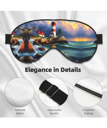 Buy Lighthouse Diamond Painting Sleep Mask | Unisex Double-Sided Eye Mask for Sound Sleep & Skin Care | International Shipping Available - Buy Online on GoSupps.com