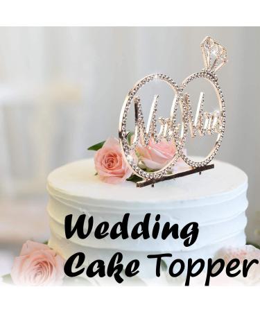 Mr & Mrs Wedding Cake Topper - Sparkling Strass Decoration for Weddings Engagements & Anniversaries - Gold Tortendeko Accessories - Buy Online on GoSupps.com