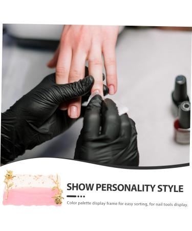  CALLARON CALLARON Nail Art Palette Non-Slip Color Mixing Plate for Nail Polish Vintage Design with Display Frame Durable Resin Material for Professional Personal Use - Buy Online on GoSupps.com