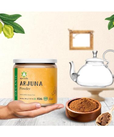 Organic Arjuna Bark Powder, Arjunal Chhal Herbal Supplement, Non-GMO, Vegan Herbal Powder - 200gm/7.05oz 7.05 Ounce (Pack of 1) - Buy Online on GoSupps.com