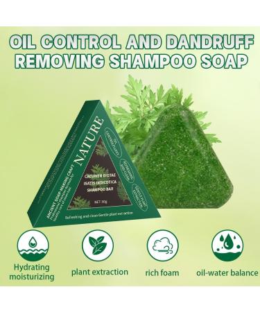 Teegxddy 1 piece Nature triangular shampoo bar plantbased solid shampoo bar gentle cleansing and nourishing care for women and men strengthens smooth hair - Buy Online on GoSupps.com