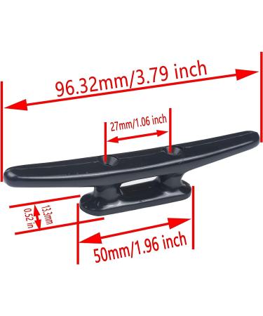 Pack of 6 Black Marine Dock Cleats for Kayak, Canoe, and Boat Mooring - Buy Online on GoSupps.com