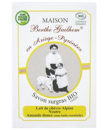 Maison Berthe Guilhem Superfatted Soap with Neutral Alpine Goat's Milk and Organic Sweet Almond 100g