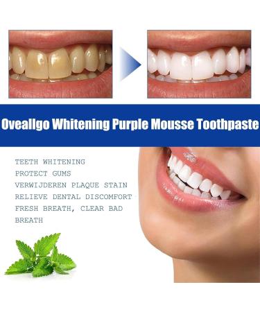 V34 Teeth Whitening Toothpaste Purple Teeth Whitening Toothpaste Whitening Foam Toothpaste to Remove Stains Improves Teeth Shine and Fresh Breath. - Buy Online on GoSupps.com