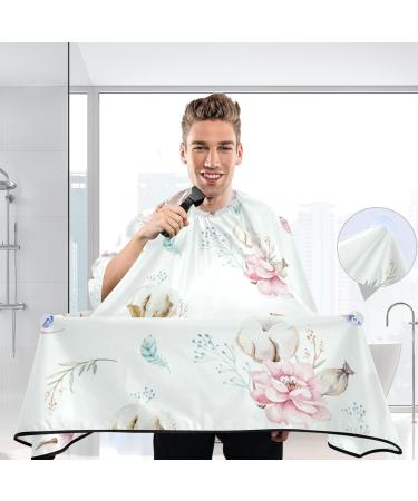 Buy Waterproof Barber Cape - Cotton Flower & Cheetah Pattern | Unisex Hair Cutting Bib for Men - International Shipping - Buy Online on GoSupps.com