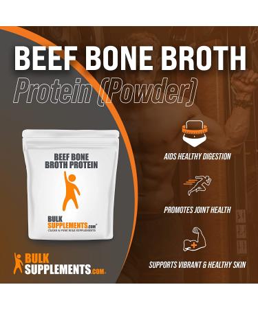 BulkSupplements.com Beef Bone Broth Protein Powder - Keto Friendly & High Quality - 1kg/ 2.2lbs Pack - Bone Broth Diet and Beef Protein Powder - Buy Online on GoSupps.com