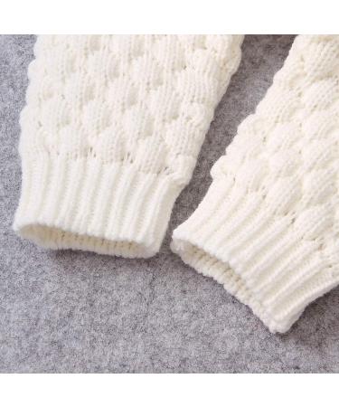 VICROAD Baby Hooded Knitted Romper | Newborn Boys Girls Sweater Jumpsuit | 3-6 Months Beige - Buy Online on GoSupps.com