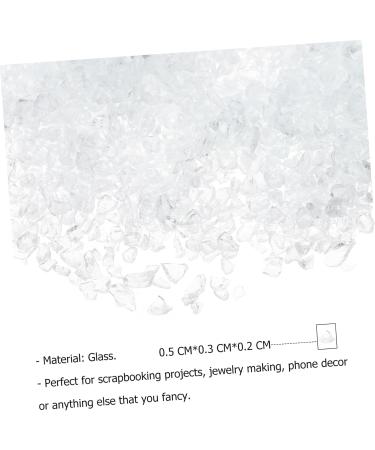 WOONEKY 1 Glass Chip Diy Crafts Colored Glass Epoxy Filling Metal Filler Nail Tech Accessories Joint Holders Bulk Crushed Crystal Chips Nail Art Stone Nail Gem Nail Stickers Manicure 0.5X0.3cm transparent - Buy Online on GoSupps.com