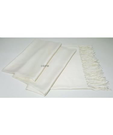 GFM Smooth Shiny Pashmina Style Scarf in Cream - L9 - Buy Online on GoSupps.com